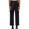 Re;code Black Inside-out Straight Trousers In Black