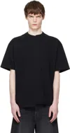 Re;code Black Split T-shirt In Black
