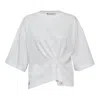 Re;code Front Shirring T-shirt In White