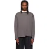 Re;code Gray Split Long Sleeve T-shirt In Grey