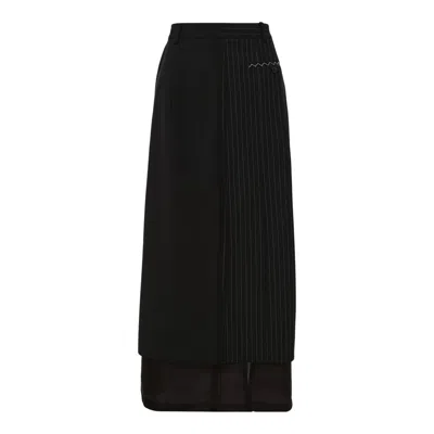 Re;code Half And Half Skirt In Black