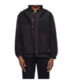 Re;code Black Patch-worked Hoodie Jacket In Black