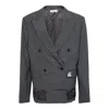 Re;code Raw Edge Pocket Oversized Jacket In Black