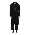 Re;code Black Single-breasted Long Coat In Black