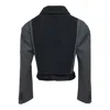 Re;code Two Suit Mixed Jacket In Black