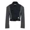 Re;code Two Suit Mixed Jacket In Black