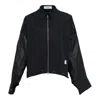 Re;code Upside-down Leather Jacket In Black