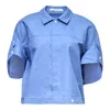 Re;code Upside-down Trucker Shirt In Blue
