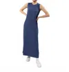 Recollection Brand Ribbed Tank Dress In Ocean Blue