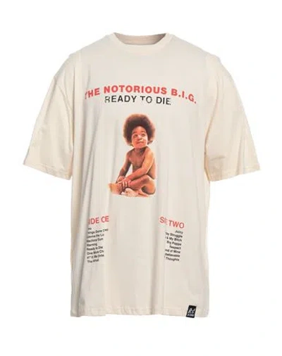 Re:covered Man T-shirt Cream Size Xl Cotton In White