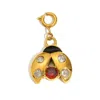 Recreation Jewels Gold / Red / Black The Ladybug Charm In Gold