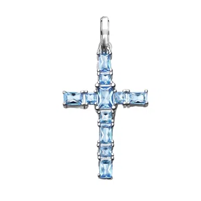 Recreation Jewels Women's Blue / Silver Annabelle's Blue Cross Necklace In Multi