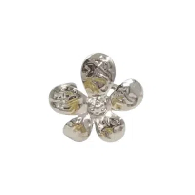 Recreation Jewels Women's Camille's Flower Ring In Silver