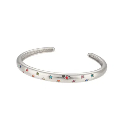 Recreation Jewels Women's Eloise's Multicoloured Bangle In Silver