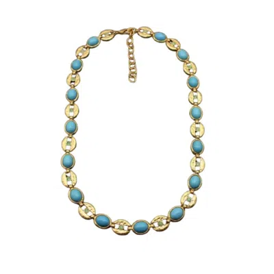 Recreation Jewels Women's Gold / Blue Joy's Blue Gemstone Necklace