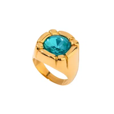 Recreation Jewels Women's Gold / Blue Olivia's Blue Ring