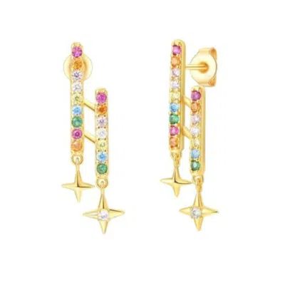 Recreation Jewels Women's Gold Cosima's Star Huggies