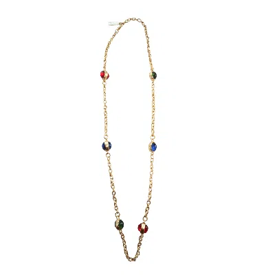 Recreation Jewels Women's Gold Farah's Colourful Gemstone Chain