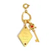 Recreation Jewels Women's Gold / Red The Key To My Heart Charm In Gold