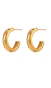Recreation Jewels Women's Gold Sophie's Star Hoops In Gold