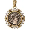 Recreation Jewels Women's Gold / White / Brown Amelia's Coin Necklace In Multi