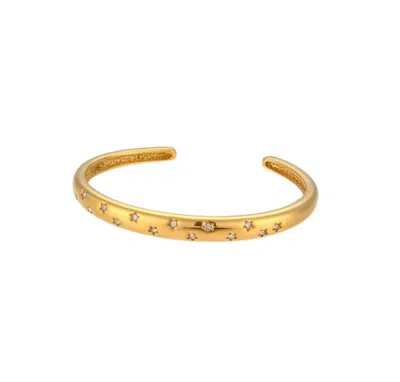Recreation Jewels Women's Gold / White Eloise's Star Bangle In White In Multi