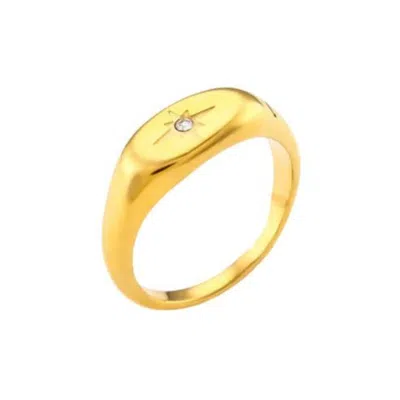 Recreation Jewels Women's Gold / White Scarlett's Star Ring