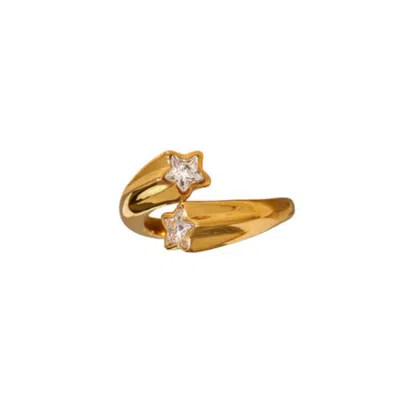 Recreation Jewels Women's Gold / White Susannah's Star Ring
