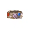 Recreation Jewels Women's Mokkie's Gemstone Ring In Silver