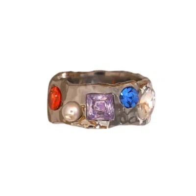 Recreation Jewels Women's Mokkie's Gemstone Ring In Silver