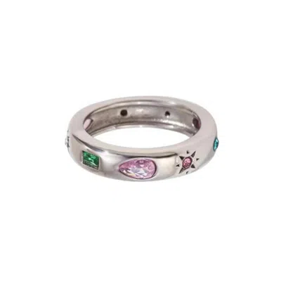 Recreation Jewels Women's Pink / Purple / Silver Athena's Multicolored Ring