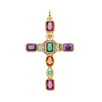 Recreation Jewels Women's Ranee's Colourful Cross In Multi