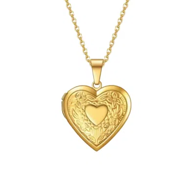 Recreation Jewels Women's Ruby's Heart Locket In Gold