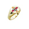 Recreation Jewels Women's Ruby's Signet Ring In Gold In Gold
