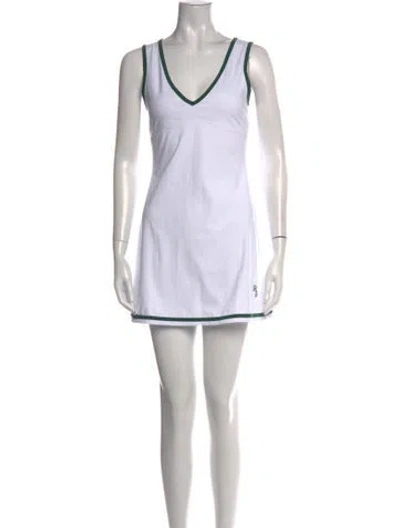 Pre-owned Recreational Habits Scoop Neck Mini Dress In White
