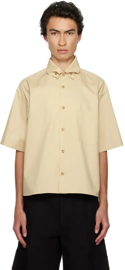 Recto Beige Boat Shirt In Le Light Beige
