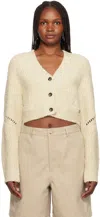 Recto Beige Button Cardigan In Light Beige
