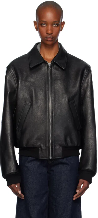 Recto Black Ben Goat Leather Jacket