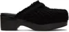 Recto Black Bohemian Clogs In Black