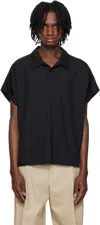 Recto Black Dolman Sleeve Polo In Bk