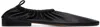 Recto Black Gathered Slip-on Loafers In Bk