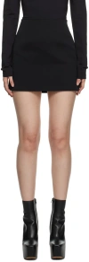 Recto Black Mica Miniskirt In Black