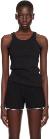 Recto Black Patch Tank Top In Black