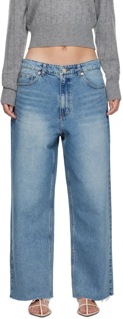 Recto Blue Wide Jeans