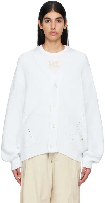 Recto Blue Y-neck Cardigan In Baby Blue