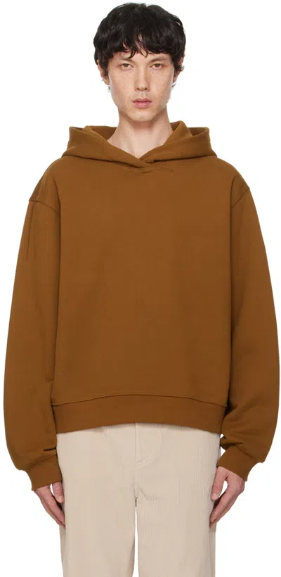 Recto Brown Recreation Hoodie In Brick Brown