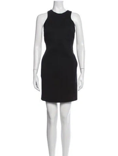 Pre-owned Recto Crew Neck Mini Dress In Black