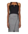 Recto Cropped Strapless Top In Black