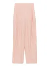 Recto Double Pleated Wide Pants In Rosa
