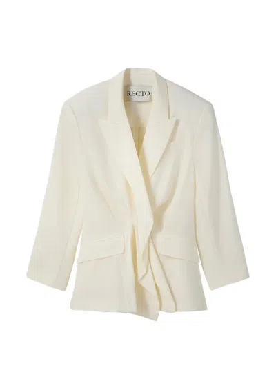 Recto Draped-detail Blazer In Neutral